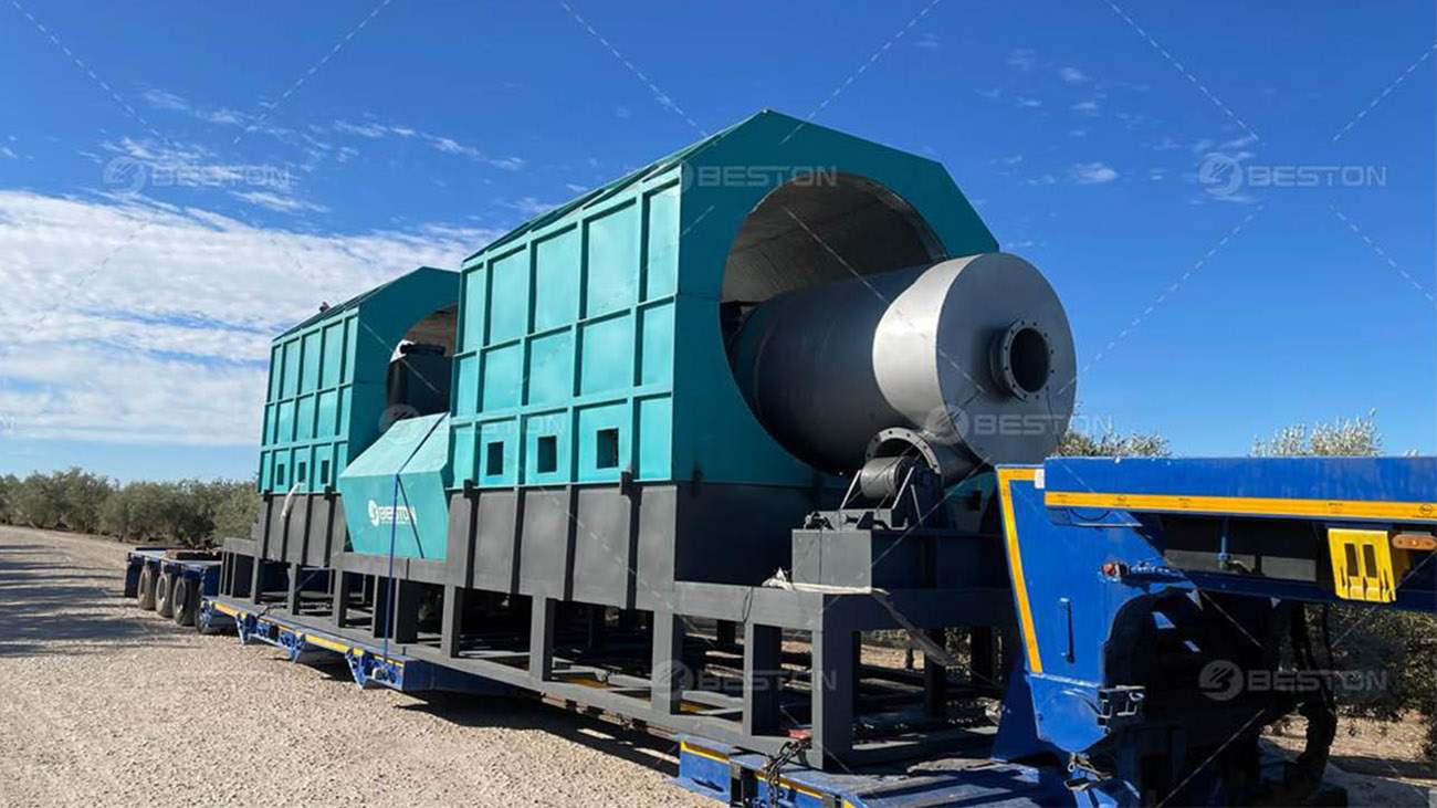 Spanish Customer Received BST-50 Wood Charcoal Machine